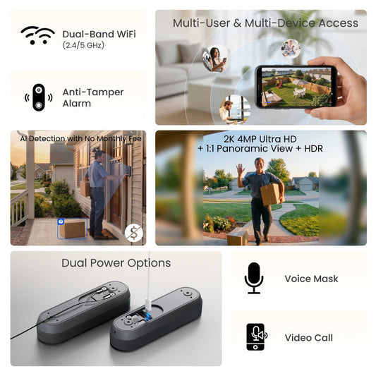 Reolink Battery Doorbell System with Hub Mini (Black)