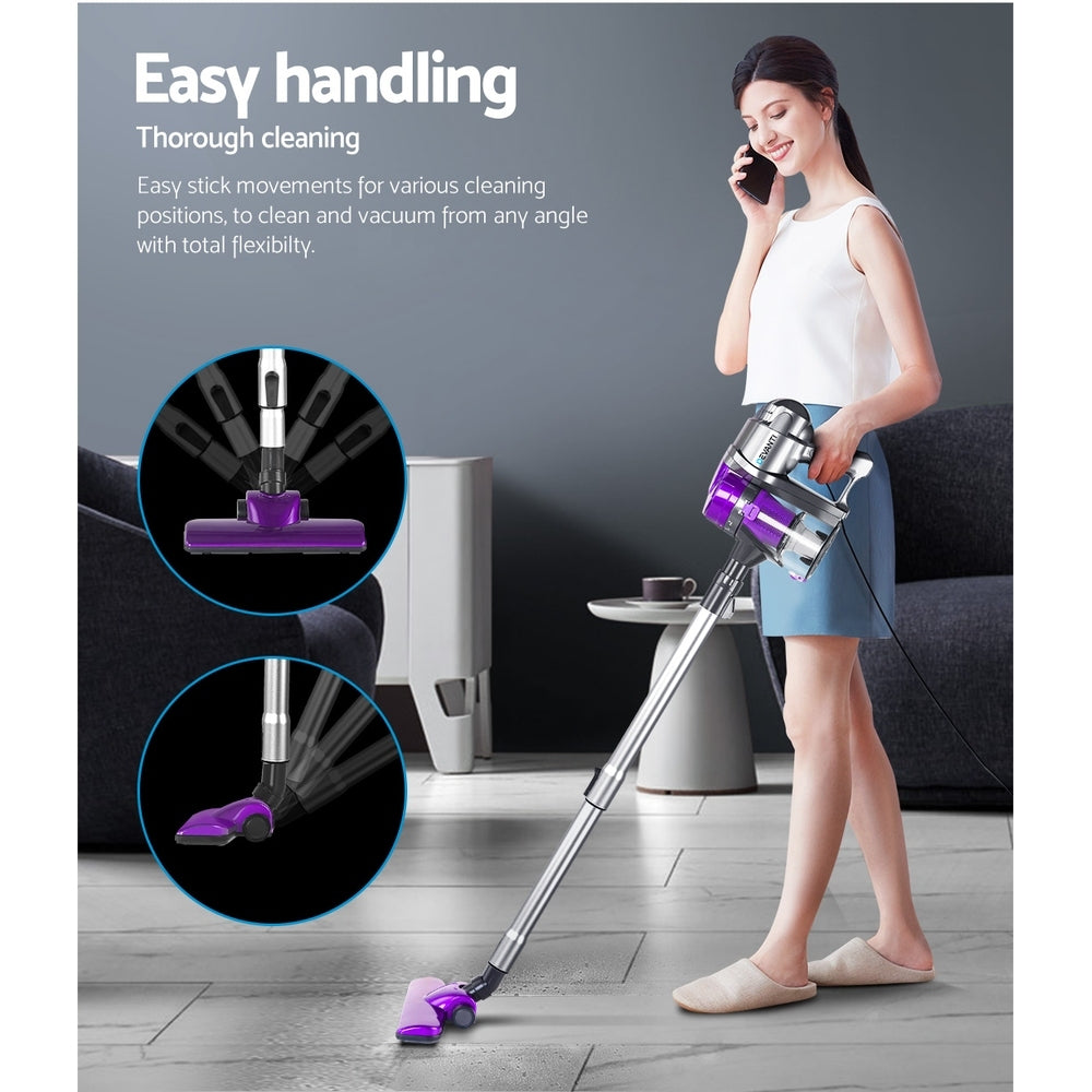 Devanti Stick Vacuum Cleaner Handheld Corded 450W (Purple)