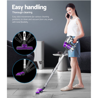 Devanti Stick Vacuum Cleaner Handheld Corded 450W (Purple)