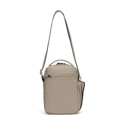 Pacsafe V Tour Anti-Theft RFID Blocking Tablet Fit Crossbody Bag Beige