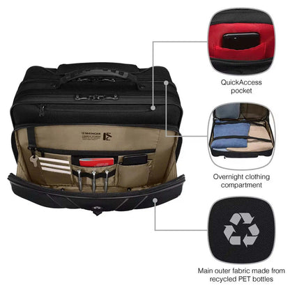 Wenger Legacy Black Series 15.6" Wheeled Laptop Case Black