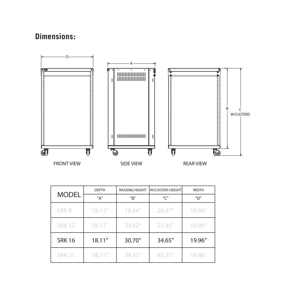Samson 16 Unit Equipment Rack