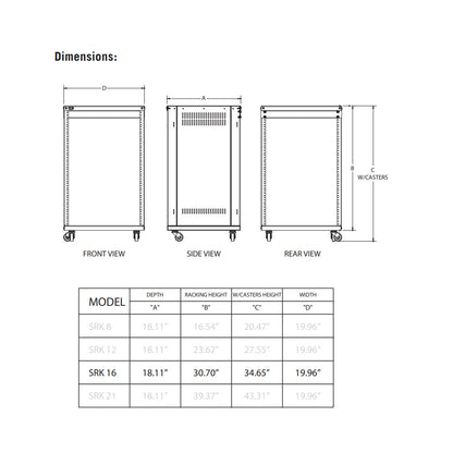 Samson 16 Unit Equipment Rack