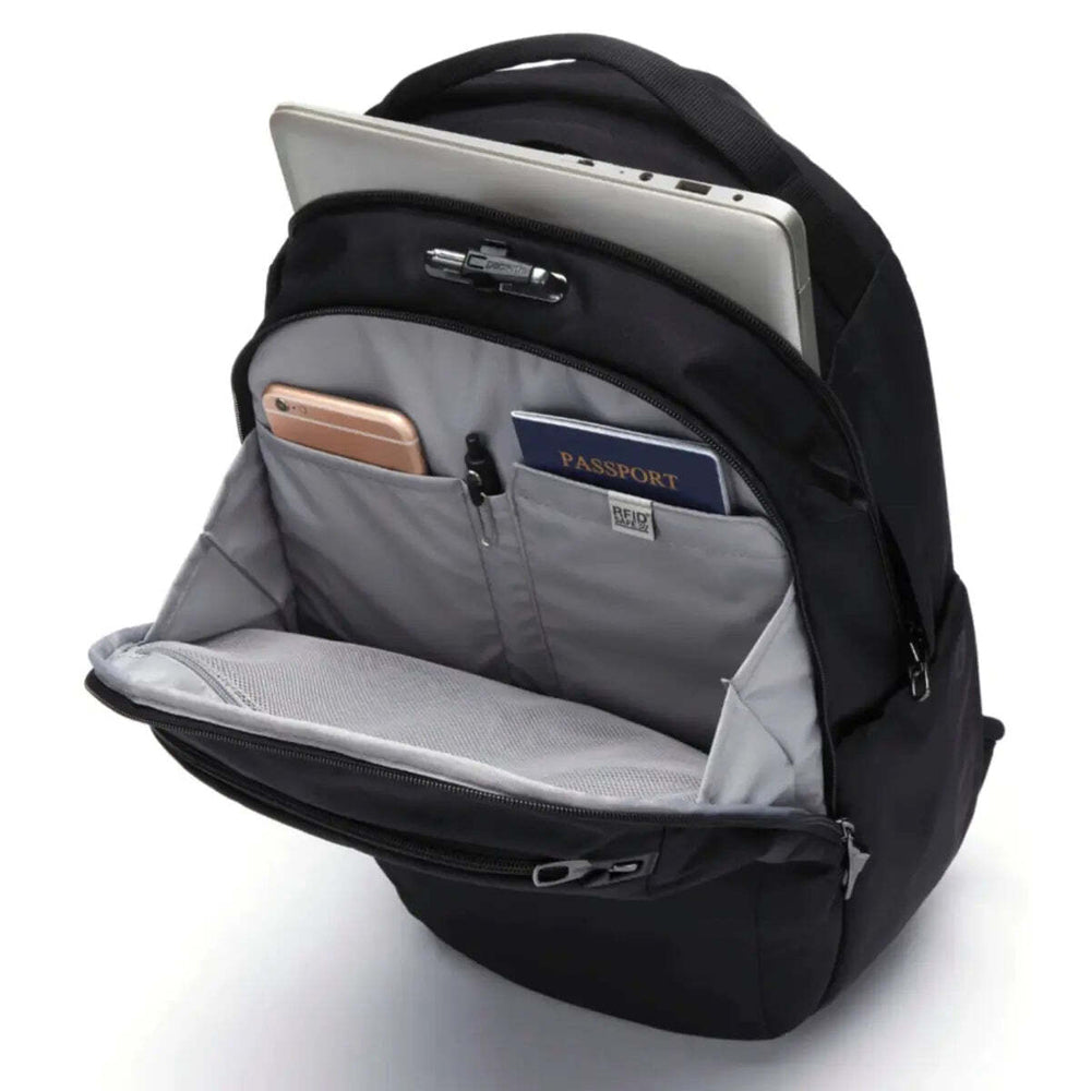 Pacsafe V Tour 26L Anti-Theft 16" Laptop Backpack - Jet Black