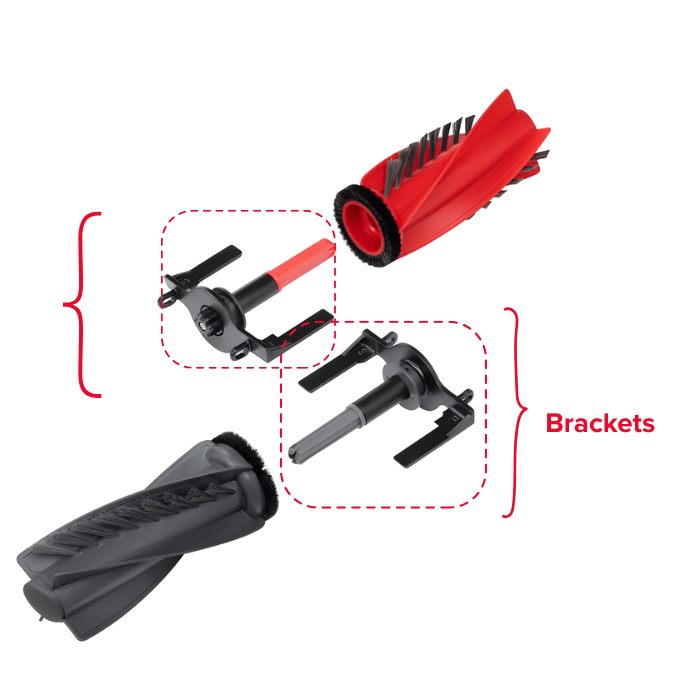 Roborock Rubber Main Brush with Robust Synthetic Bristles (Red/Grey)