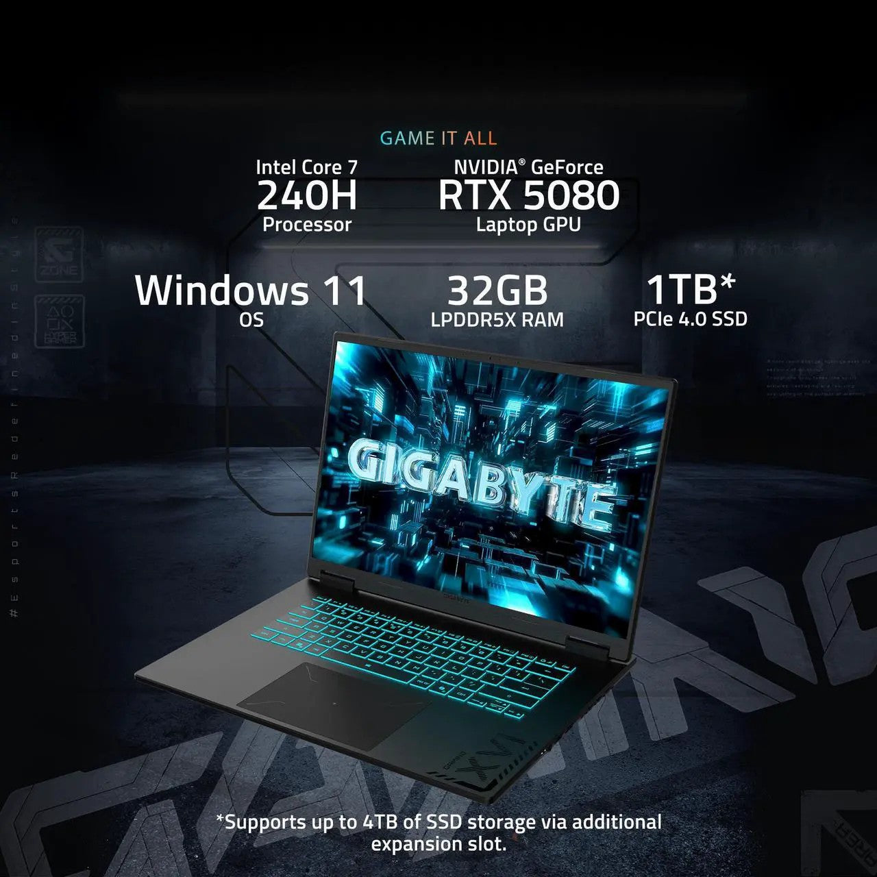 Gigabyte A16 Pro Gaming Laptop - Core 7 240H, RTX 5080