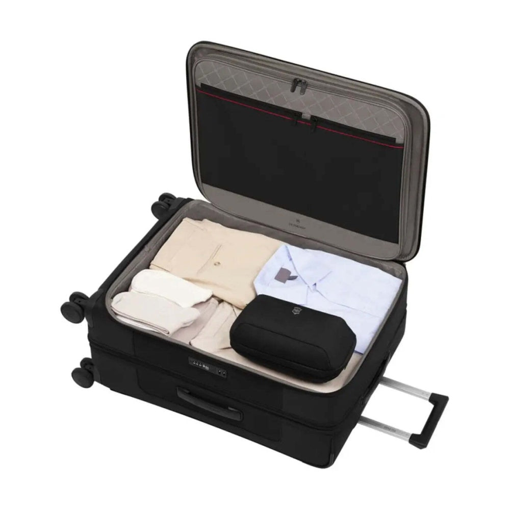 Victorinox 7.0 Werks Traveller Expandable Softside Suitcase Luggage M Black Medium