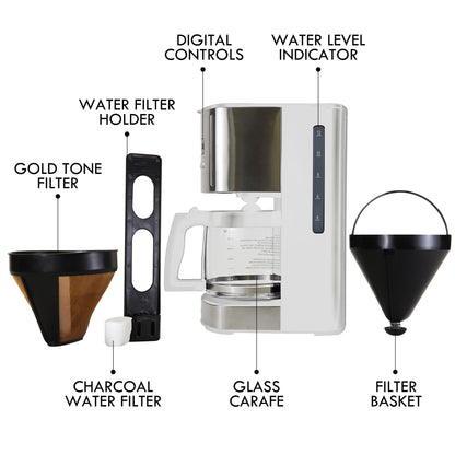 Kenmore Drip Coffee Maker 12‑Cup White