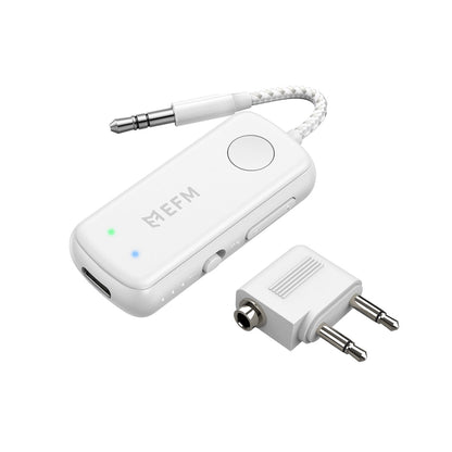 EFM Bluetooth Audio Adaptor with Universal Wireless Compatibility (White)