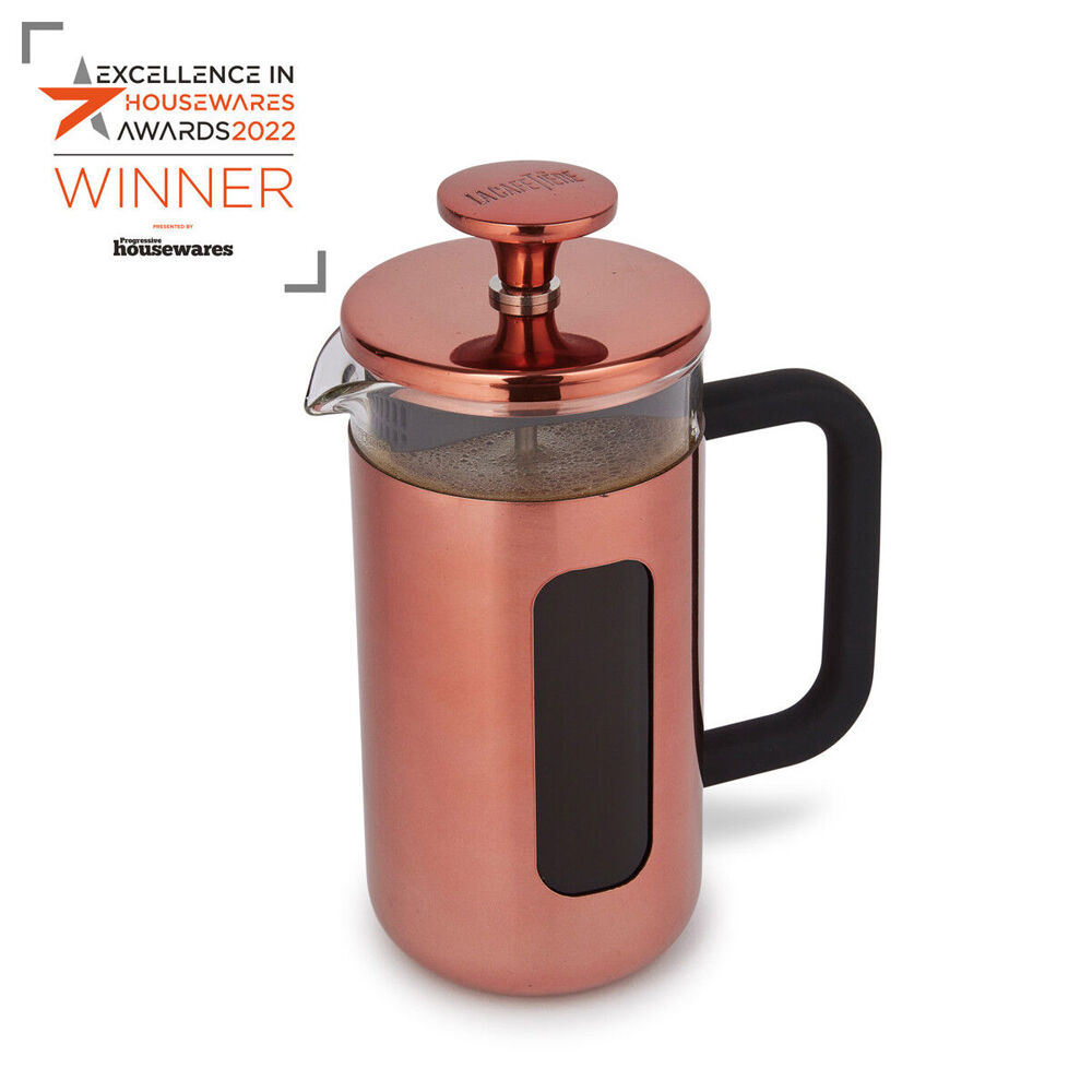 La Cafetiere Pisa 3-Cup 350ml Stainless Steel Glass French Press (Copper)