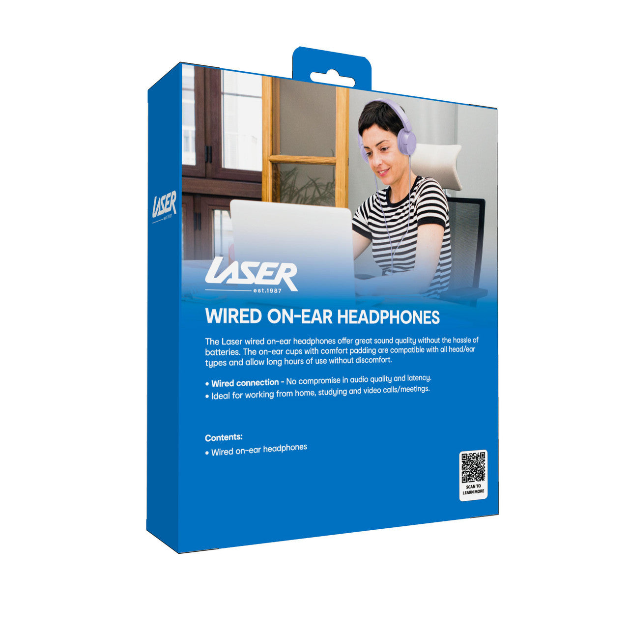 Laser Wired On-Ear Headphones (Lilac)