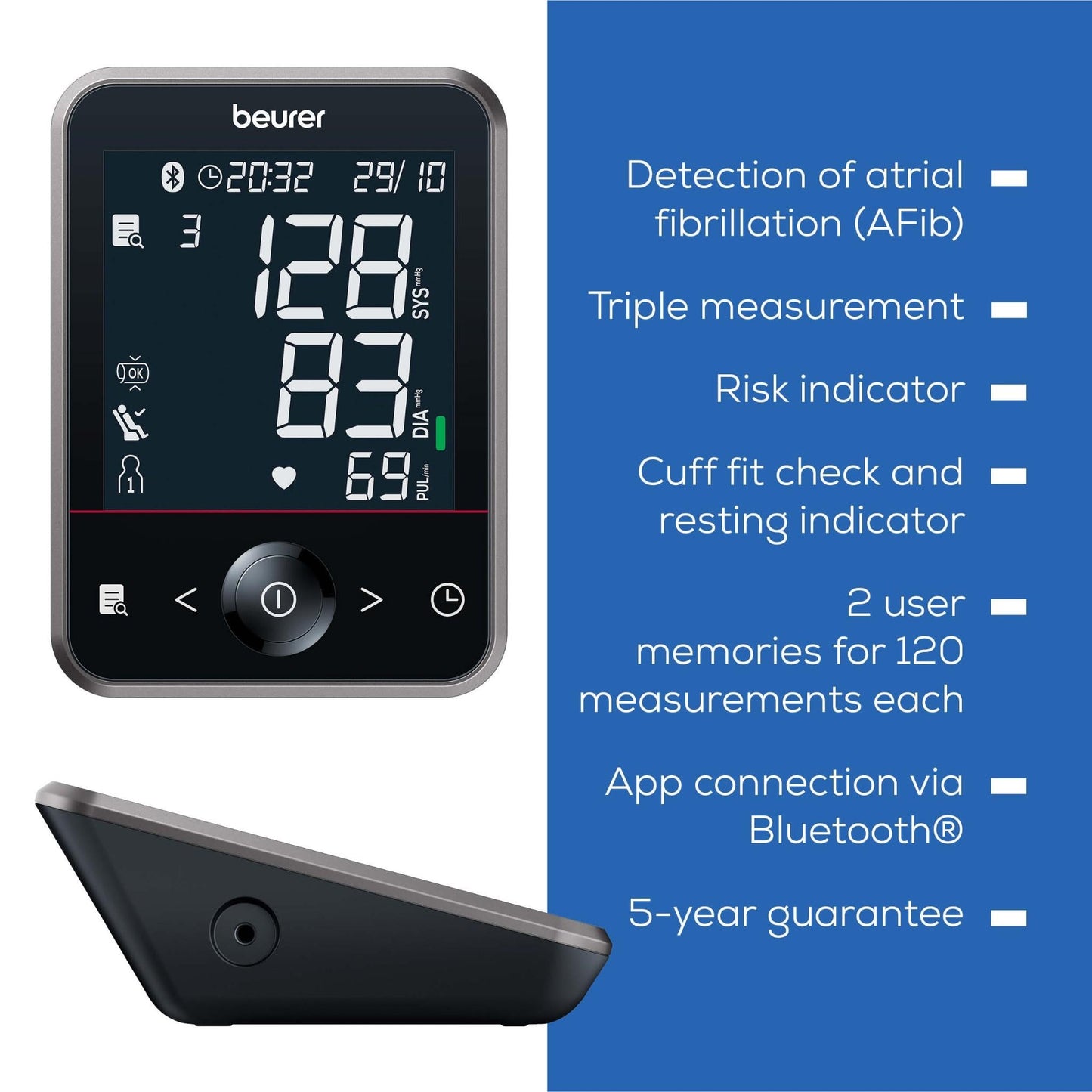 Beurer BM64 Bluetooth Upper Arm Blood Pressure Monitor