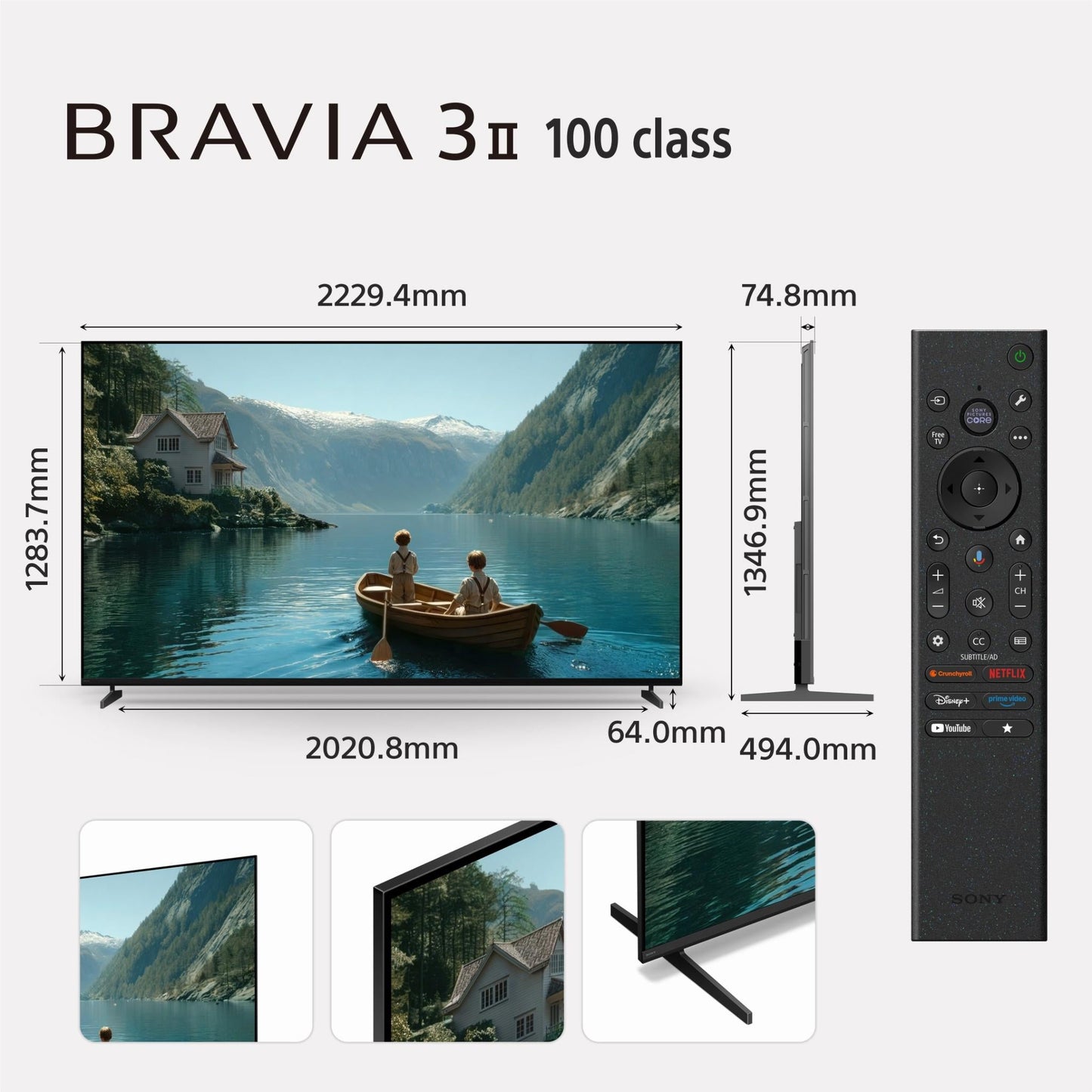 Sony 100" BRAVIA 3 II 4K LED AI Google TV [2026]