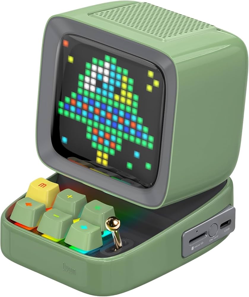 Divoom Ditoo-Mic Mini Karaoke Machine Pixel Art Bluetooth Speaker (Green)