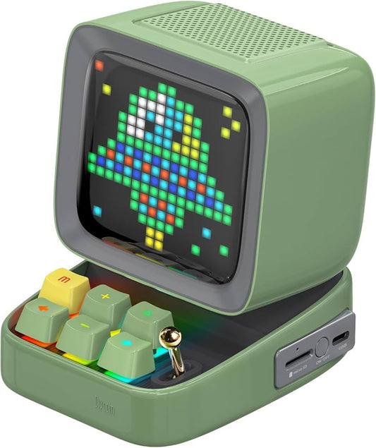 Divoom Ditoo-Mic Mini Karaoke Machine Pixel Art Bluetooth Speaker (Green)