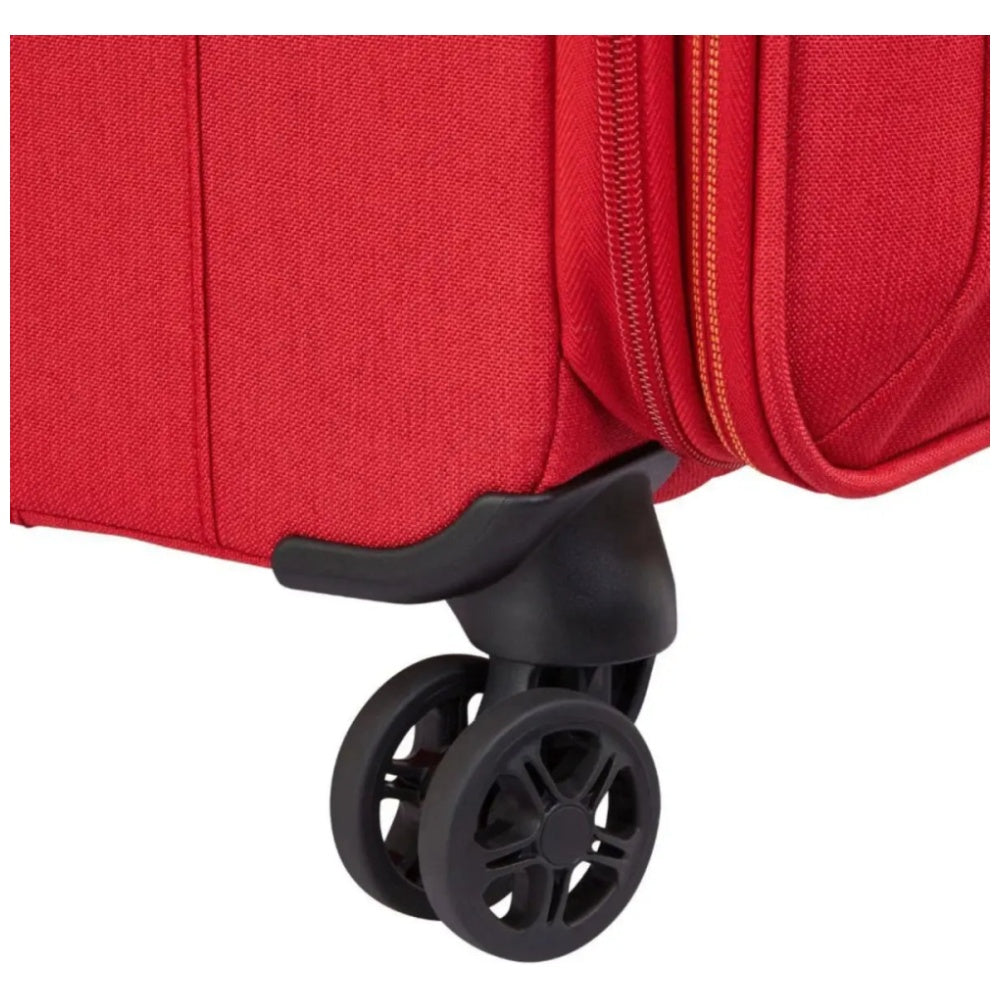 Delsey Brochant 3 Medium 67cm Expandable Travel Luggage Suitcase TSA Lock Red