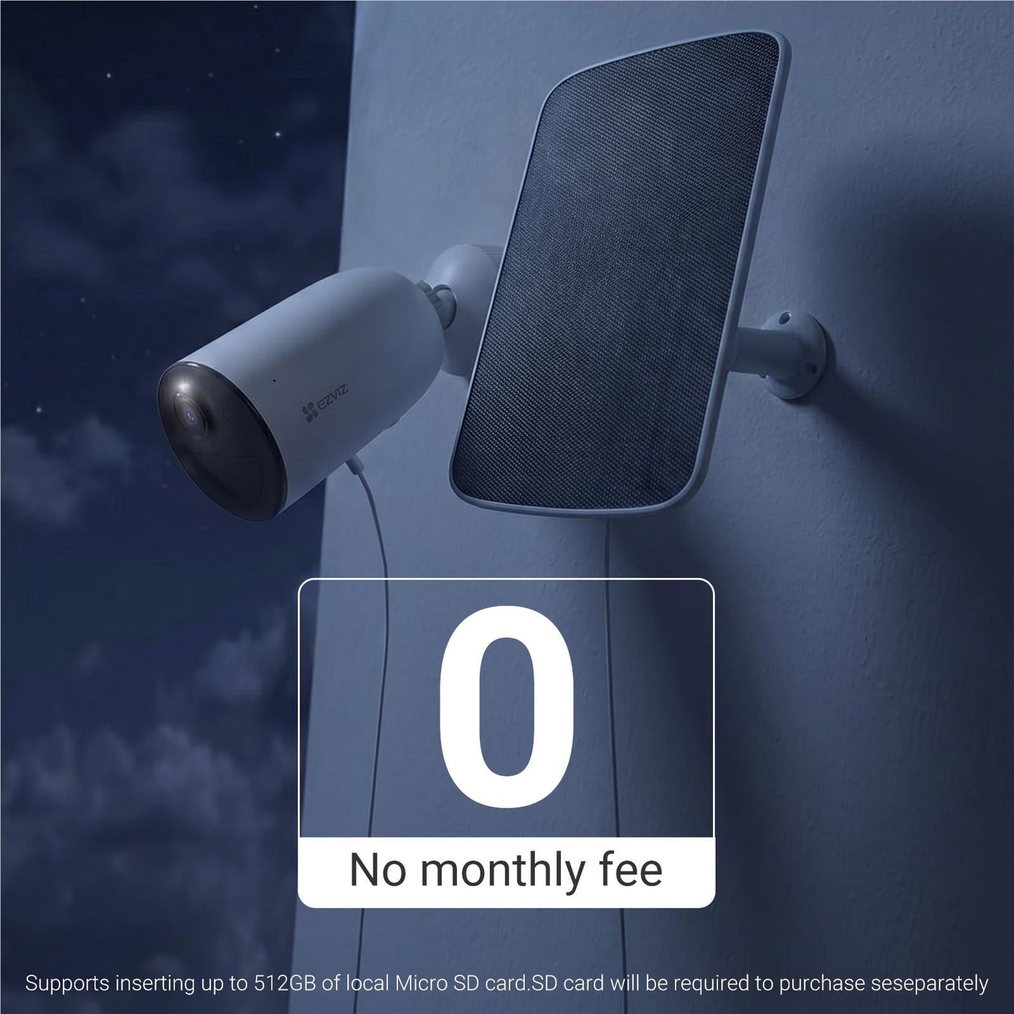 Ezviz 2K Security Camera with Solar Panel