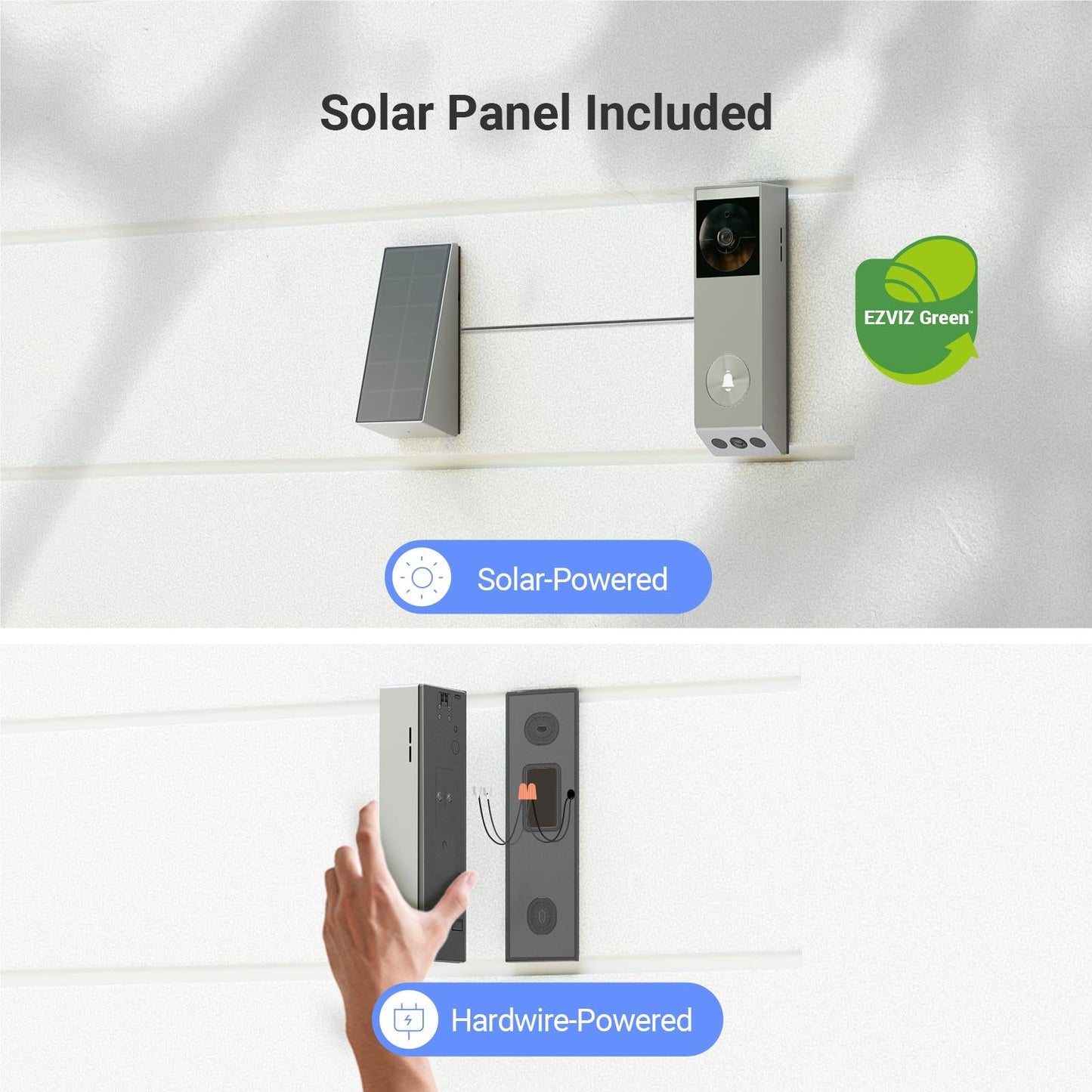 Ezviz EP3X Pro Dual Security Camera Doorbell with Solar Panel