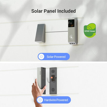 Ezviz EP3X Pro Dual Security Camera Doorbell with Solar Panel