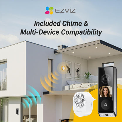 Ezviz EP8 Ultra Dual Camera Video Doorbell with Chime