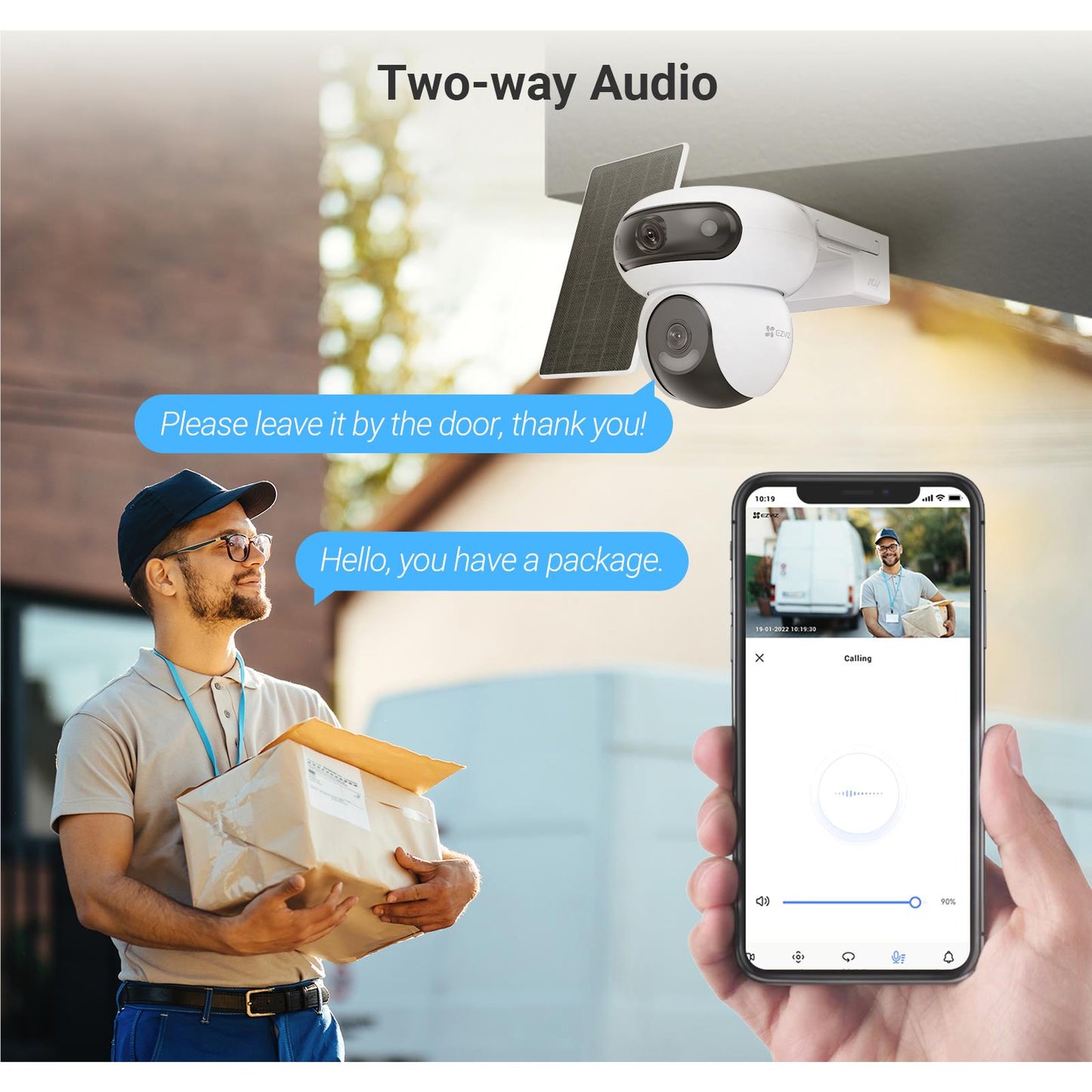 Ezviz 3K Security Camera with Solar Panel (2 Pack)