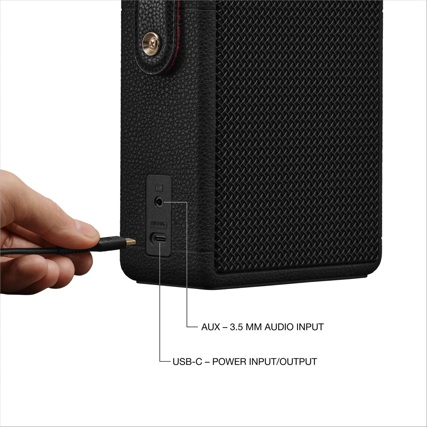 Marshall Stockwell III Portable Bluetooth Speaker (Black & Brass)