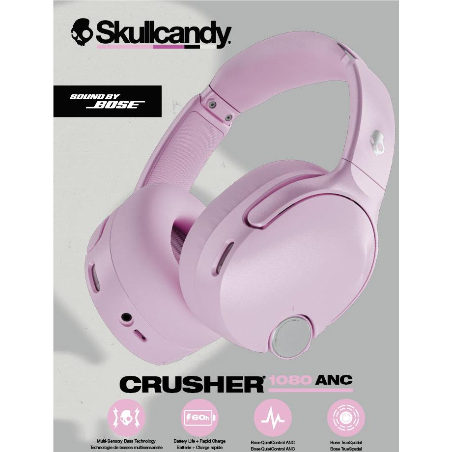Skullcandy Crusher 1080 ANC Sound by Bose Over-Ear Headphones (Candy)