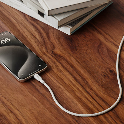 EFM USB-C to USB-C Braided Charging and Data 1M Cable (White)