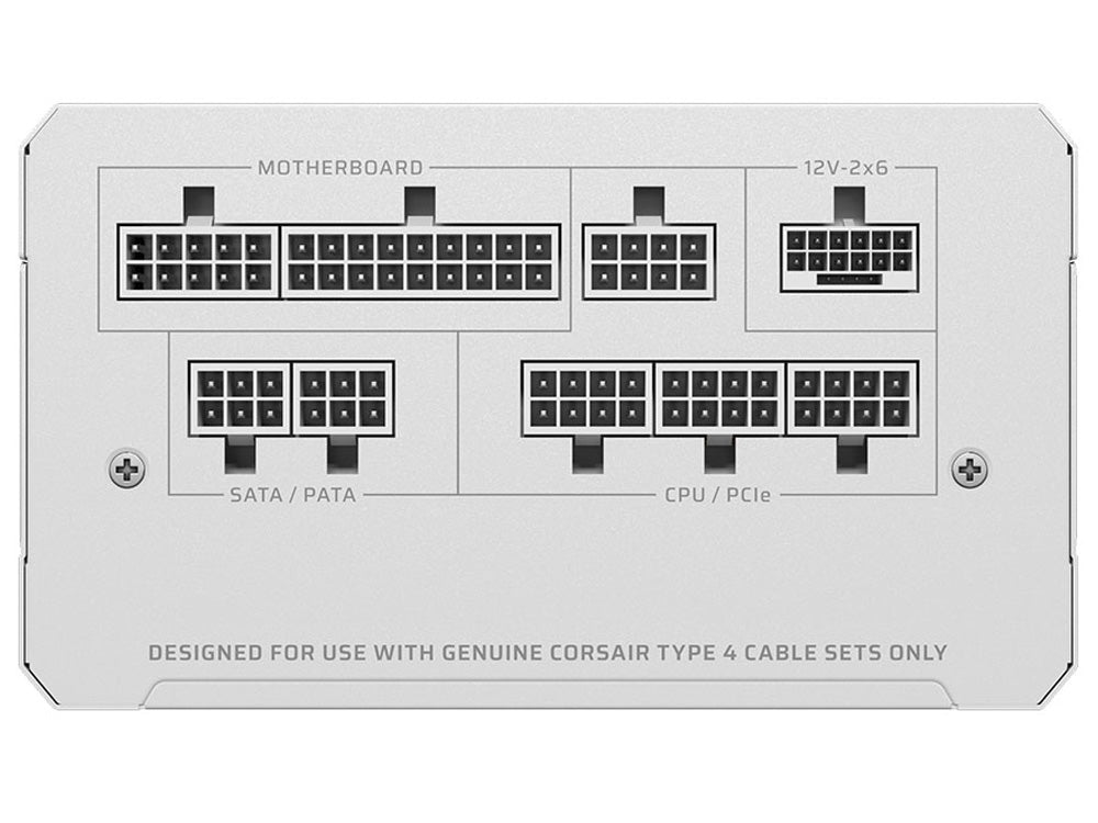 Corsair RM1000e 1000W Cybenetics Gold Fully Modular Low-Noise ATX Power Supply - White