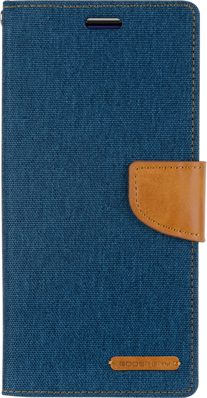 Goospery Canvas Diary For iPhone 13 Pro - Blue