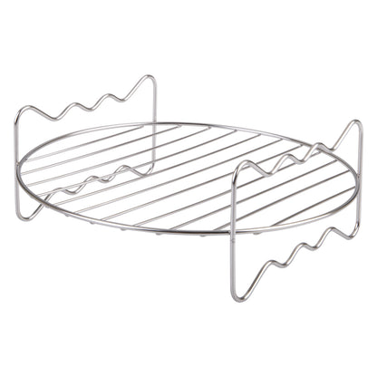 Appetito Stainless Steel Round Dual Level Cooking Air Fryer Rack 22cm (Silver)