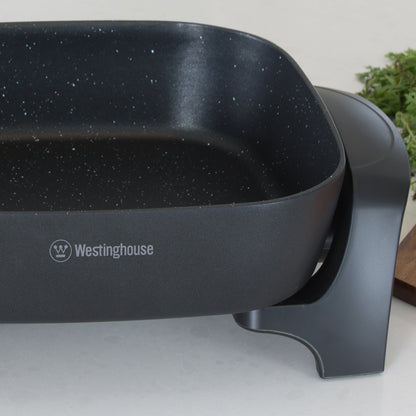 Westinghouse 5L Square Non-Stick Electric Frypan 2000W Stone Finish