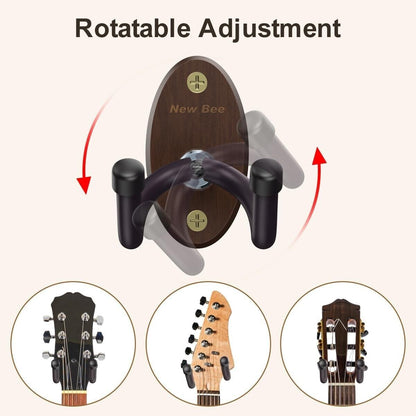 New Bee (2-Pack) V-Shaped Guitar Wall Mount Hanger for Acoustic Guitars