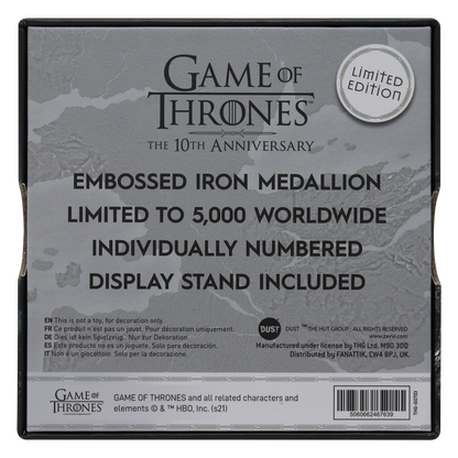 Fanattik Game of Thrones Limited Edition 10th Anniversary Medallion