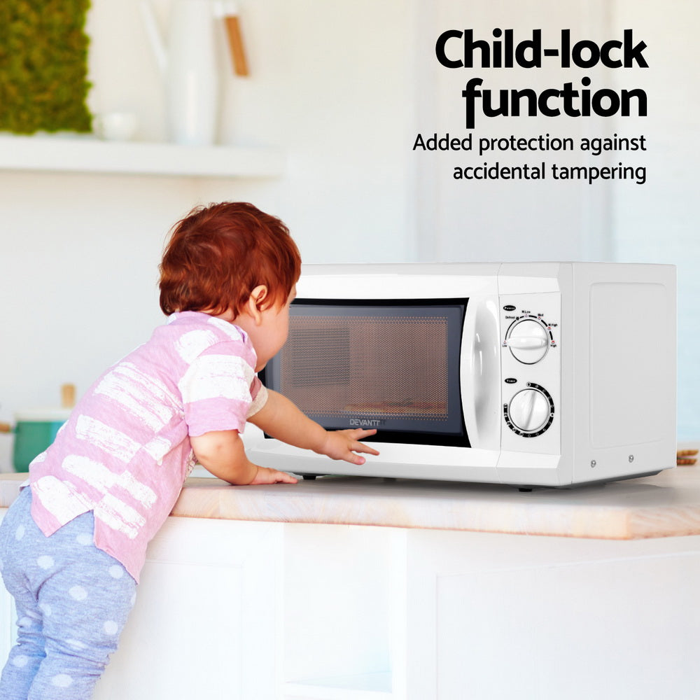 Devanti 20L Microwave Oven 700W (White)