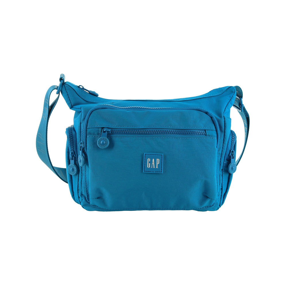 GAP Unisex Nylon Shoulder Crossbody Bag w/ Secure Zip 29x22cm Blue