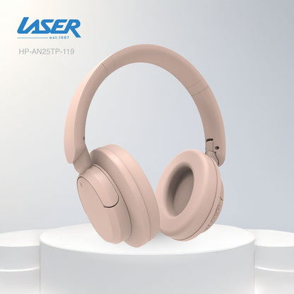 Laser Active Noise Cancelling Bluetooth Headphones (Pink)
