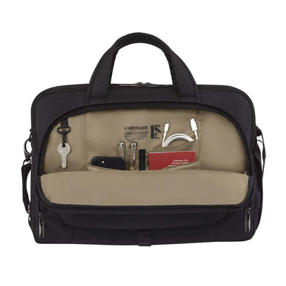 Wenger Icons Meteor 16" - 17" Laptop Brief with Tablet Pocket - Black