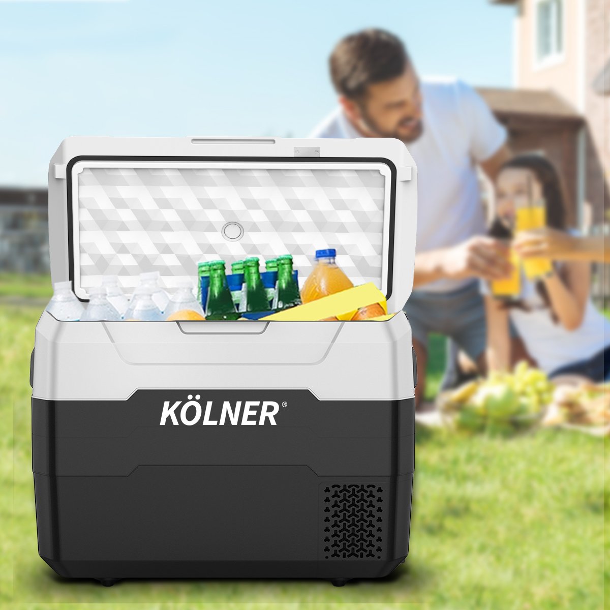 Kolner 40L Portable Fridge Cooler/Freezer (Black)