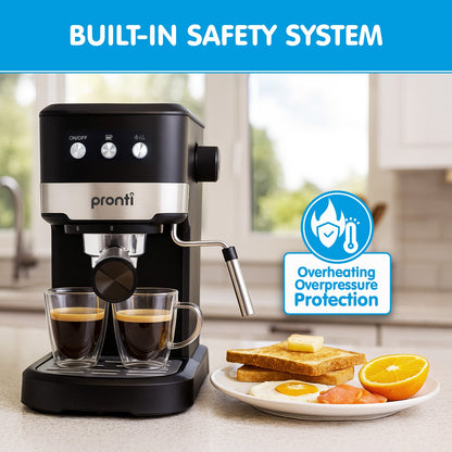 Pronti CM-850D Coffee Machine with Milk Frother
