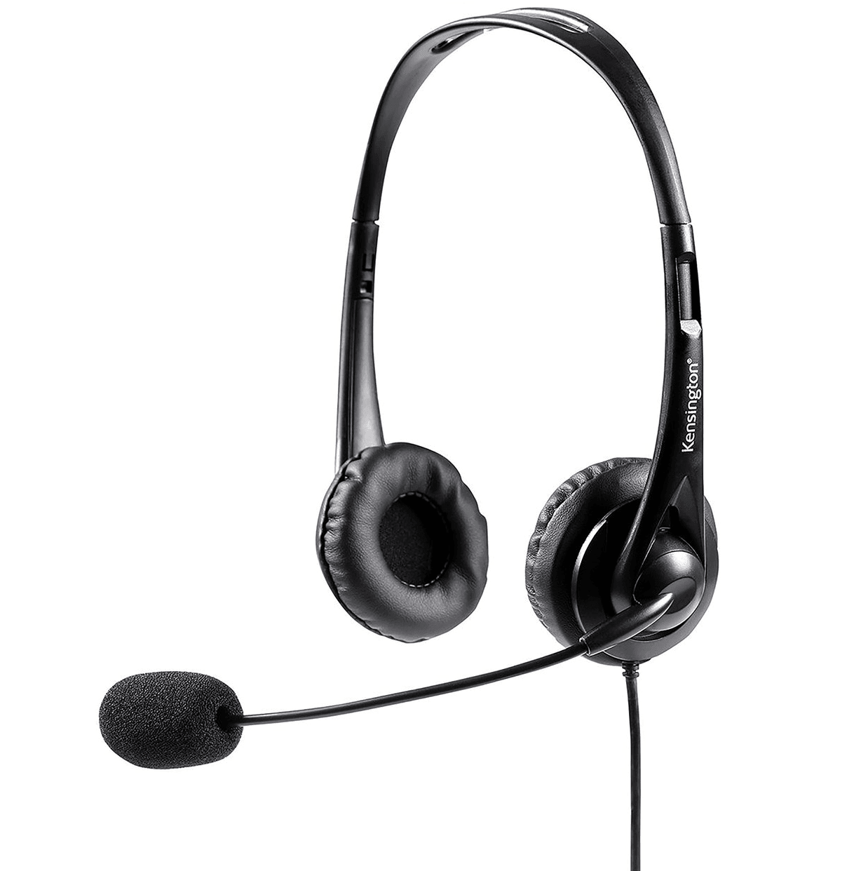Kensington Stereo USB Headset With Mic And Volume Control Headphone (Black)
