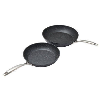 Westinghouse 2pc Frypan Set 24/28cm – Multi-Layer Non-Stick (Black)