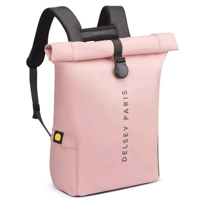 Delsey Turenne Soft Rolltop RFID 15" Laptop Backpack Peony