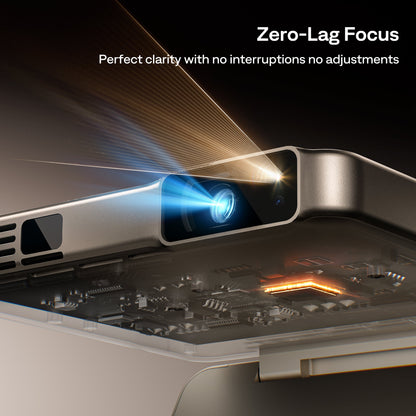Aurzen ZIP Tri-Fold Portable Projector Grey