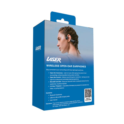 Laser Wireless Open-Ear Earphones (Black)