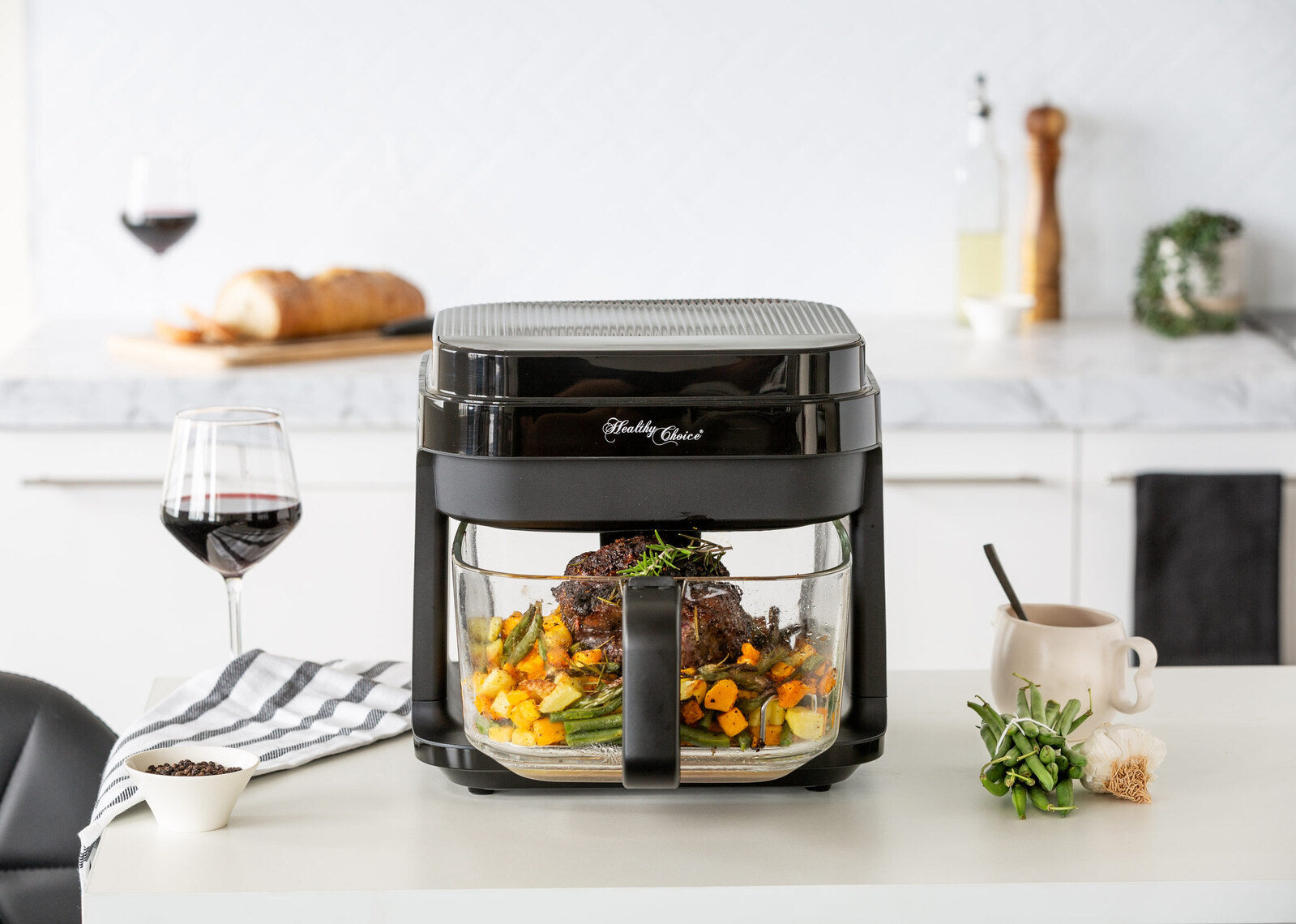 Healthy Choice 6.5L Glass Digital Air Fryer Oven 1200W