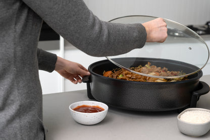 Healthy Choice Non-Stick Electric Fry Pan 38cm (Dark Grey)