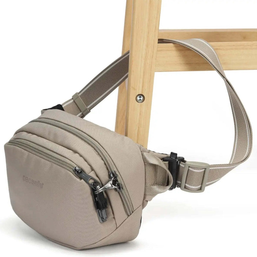 Pacsafe V Anti-Theft RFID Slashguard Secure Travel Hip Pack Beige