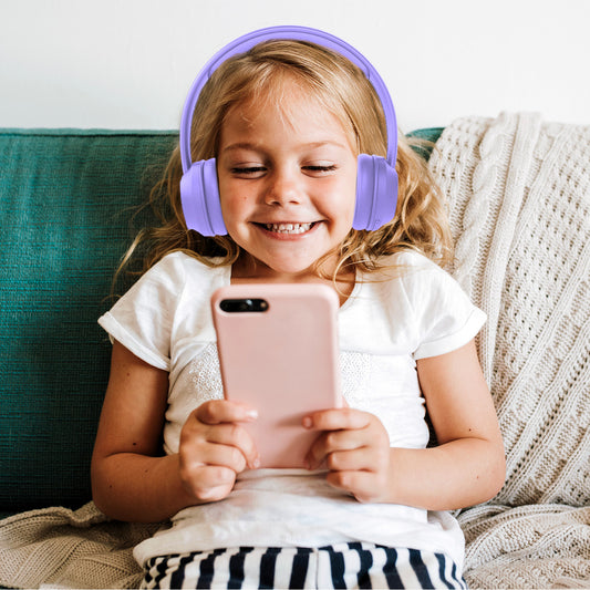 Laser ANC Kids Wireless Headphones Volume-Limited (Lilac)
