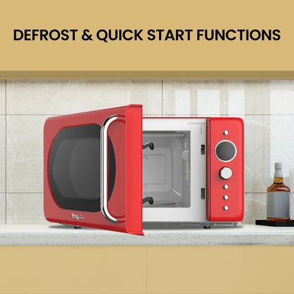 Total Chef Retro Microwave 20L Red